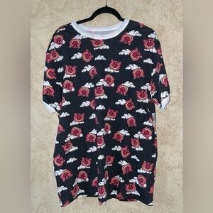 Disney Black and White T-Shirt with Red Bear Print